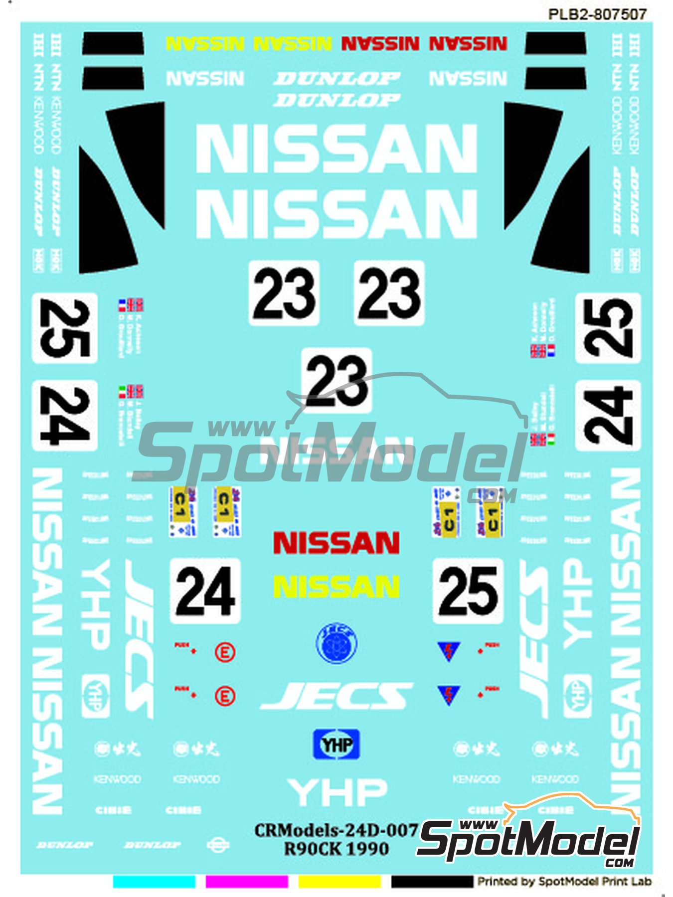 Print Lab Decals PLB2-807507: Marking / livery 1/24 scale - Nissan